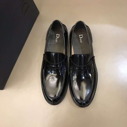 Christian Dior CD Patent Leather Leather Sole Casual Shoes