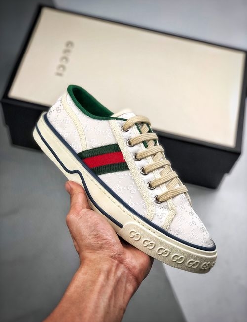 Gucci Tennis 1977 Print Canvas Sneakers