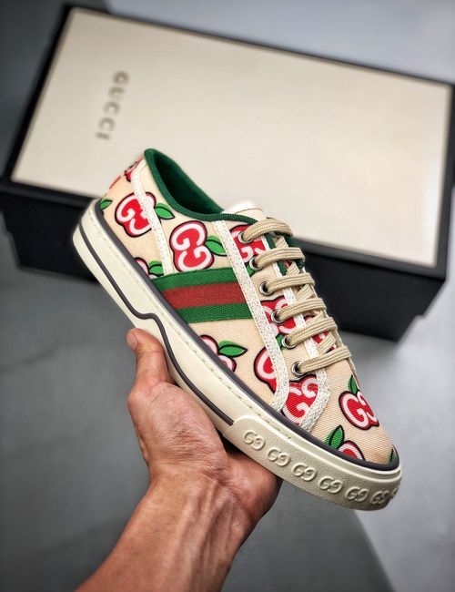 Gucci Tennis 1977 Print Canvas Sneakers