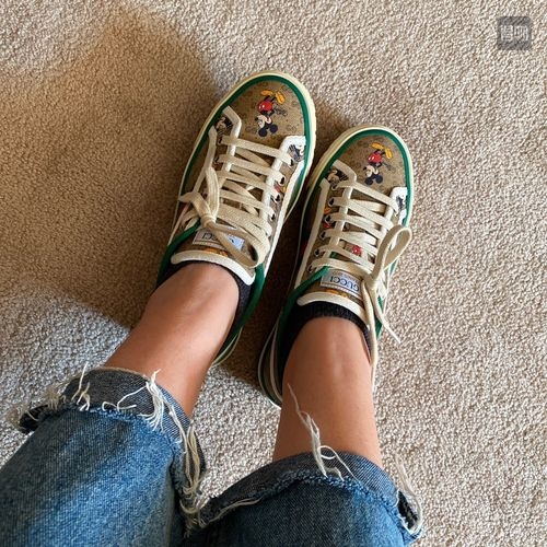 Gucci Tennis 1977 Print Canvas Casual Sneakers