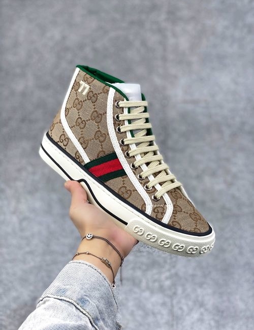 Gucci Tennis 1977 Print High-top Sneakers