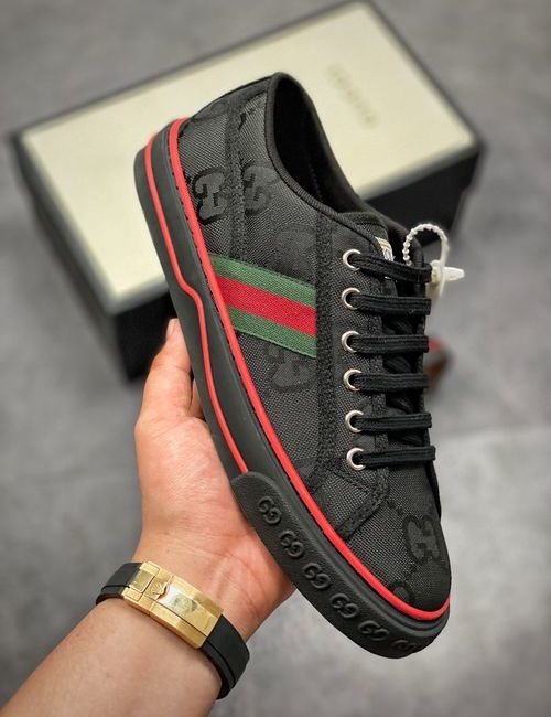 Gucci Tennis 1977 Canvas Print Casual Sneakers