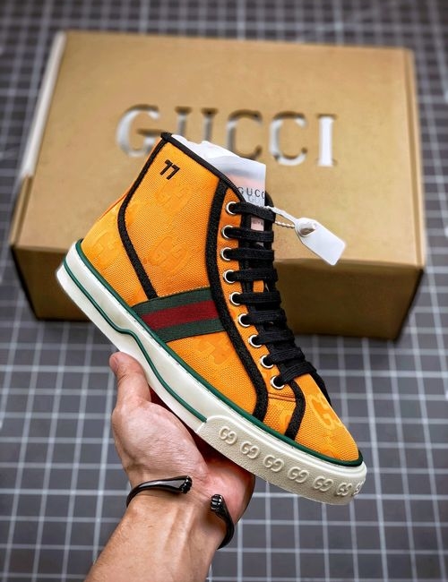 Gucci Tennis 1977 Print High-top Sneakers