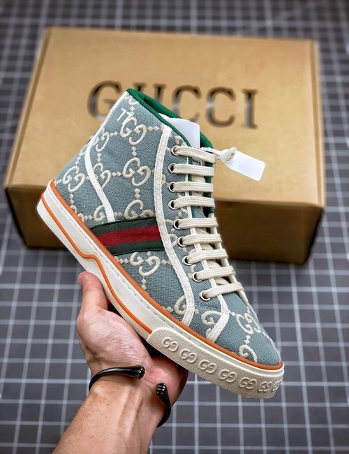 Gucci Tennis 1977 Print High-top Sneakers