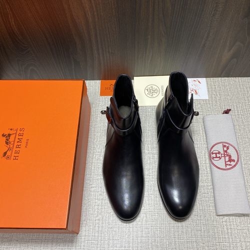 Hermes Chelsea Ankle Boots With Ankle Straps