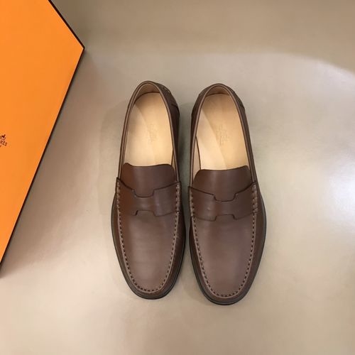 Hermes Formal Leather Shoes Leather Sole