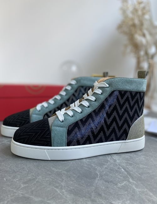Christian Louboutin High-top Color-block Plain Shoes