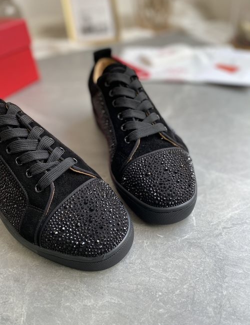 Christian Louboutin Low-Top Full Diamond Black Shoes