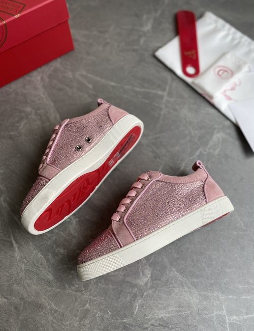 Christian Louboutin Low Top Full Diamond Pink Shoes