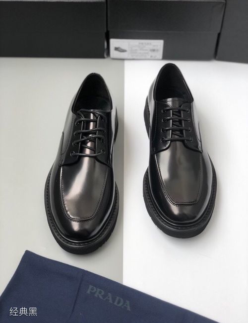 Prada Classic Black Derby Shoes