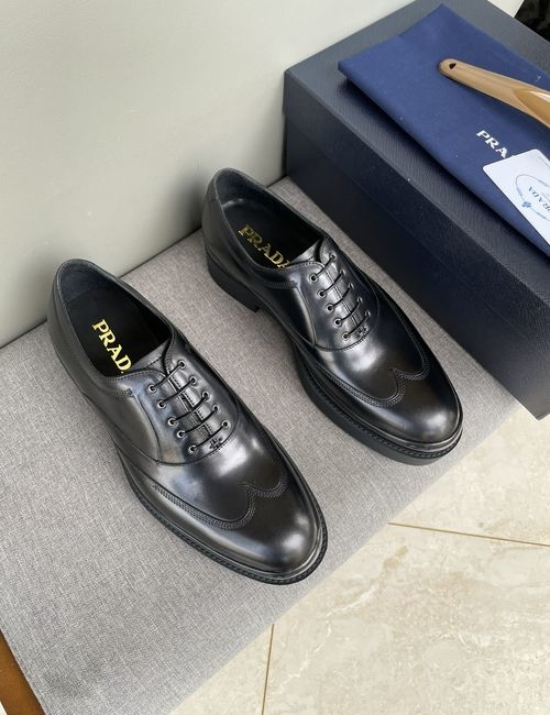 Prada Calfskin Brogue Loafers With TPU Sole