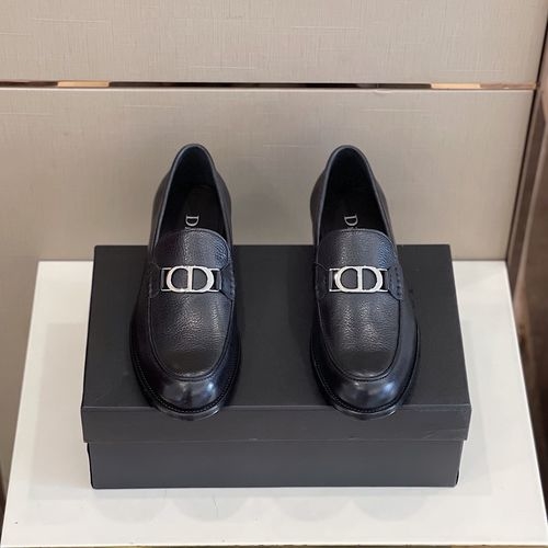 Christian Dior CD Sophisticated Loafers With Metal Buckle And Leather Sole