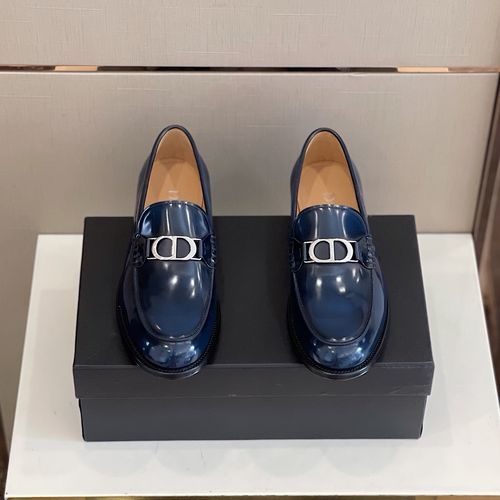 Christian Dior CD Sophisticated Loafers With Metal Buckle And Leather Sole