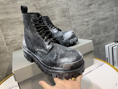 Balenciaga Strike Nylon Finish Derby Shoes