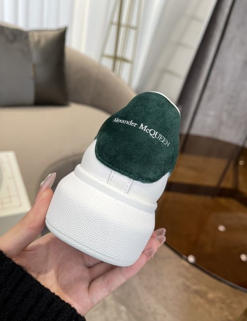 McQueen Classic Versatile White Leather Sneakers