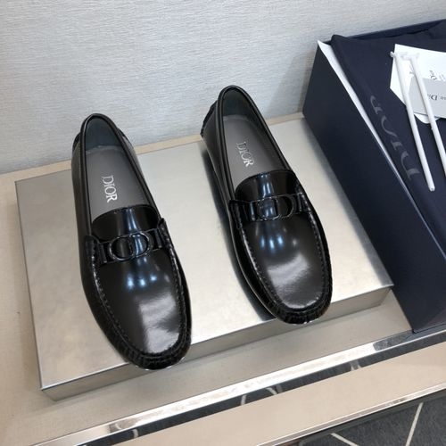 Christian Dior CD Genuine Leather Driving Loafers