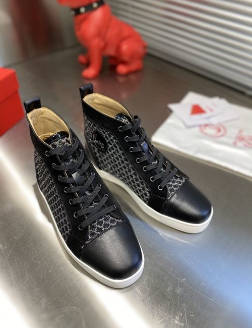 Christian Louboutin High-top Color-block Plain Shoes