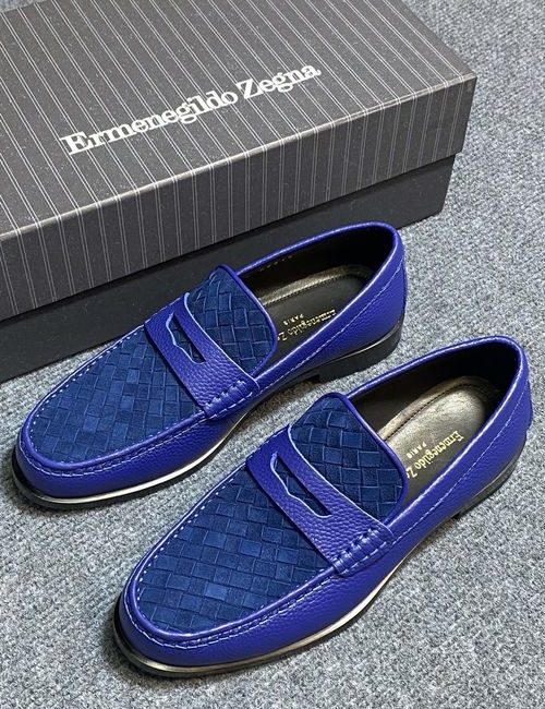 Zegna Woven Leather Lining Comfortable Sole Shoes