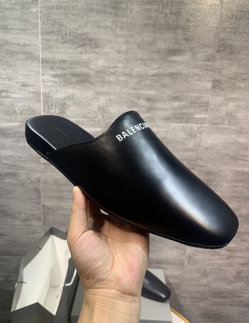 Balenciaga Slingback Mules Leather Sole Slippers