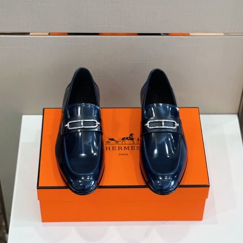 Hermes Loafer Leather Upper Leather Sole