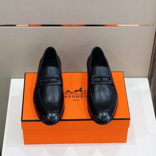 Hermes Loafer Leather Upper Leather Sole