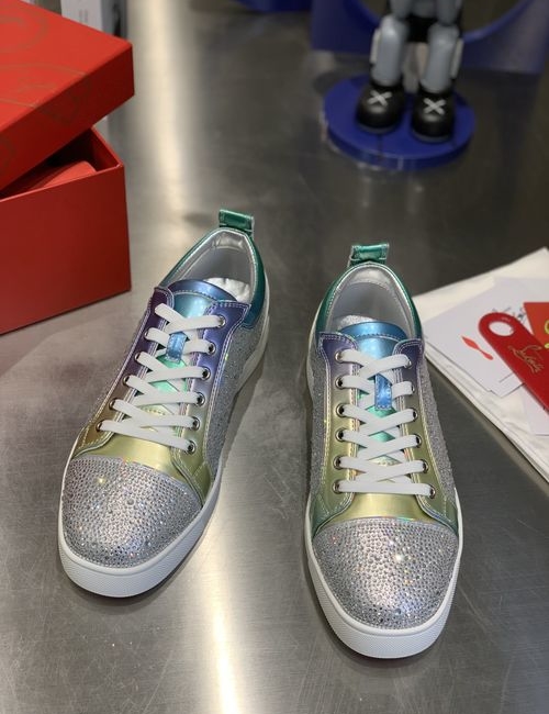 Christian Louboutin Low-Top Full Diamond Iridescent Shoes