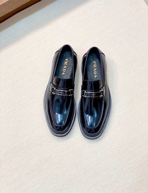 Prada Brogue Carved Thick Sole Derby Shoes