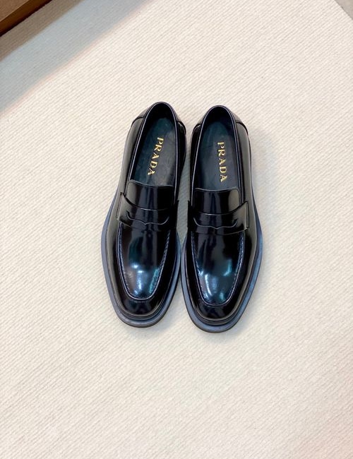 Prada Brogue Carved Thick Sole Derby Shoes