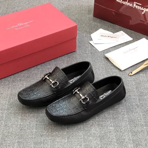 Ferragamo Cancini Buckle Driving Slip-on Loafers