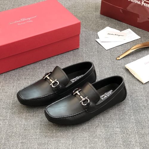 Ferragamo Cancini Buckle Driving Slip-on Loafers