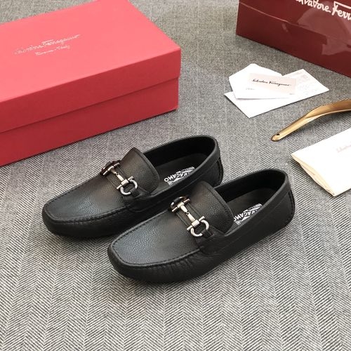 Ferragamo Cancini Buckle Driving Slip-on Loafers