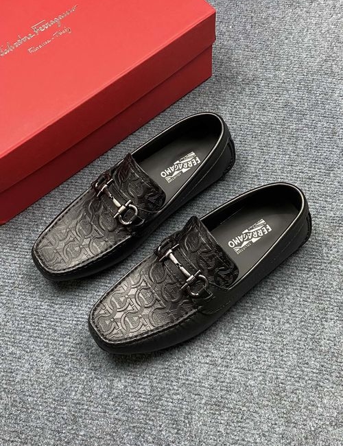 Ferragamo Slip-on Loafers Original Calfskin Leather Lining