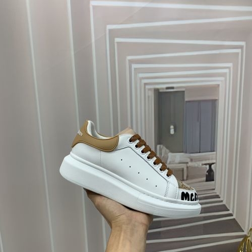 McQueen Premium Leather Couple Sneakers With Extra Laces