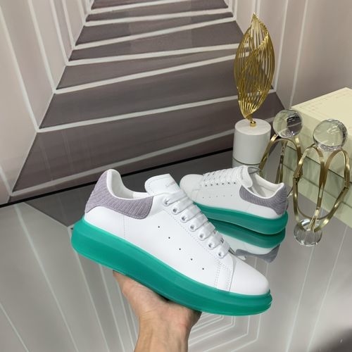 McQueen Premium Leather Couple Sneakers With Extra Laces