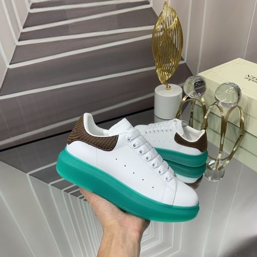 McQueen Premium Leather Couple Sneakers With Extra Laces
