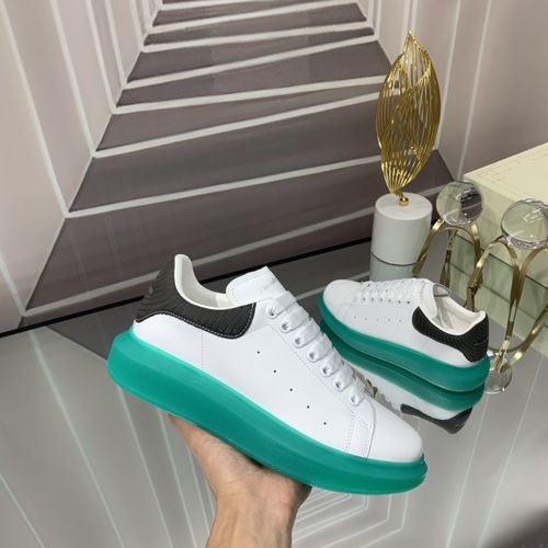 McQueen Premium Leather Couple Sneakers With Extra Laces
