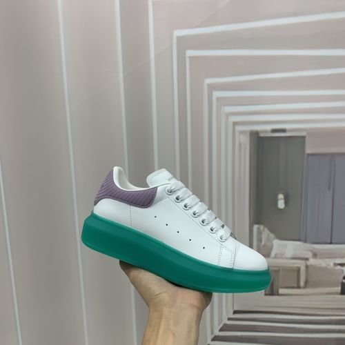 McQueen Premium Leather Couple Sneakers With Extra Laces