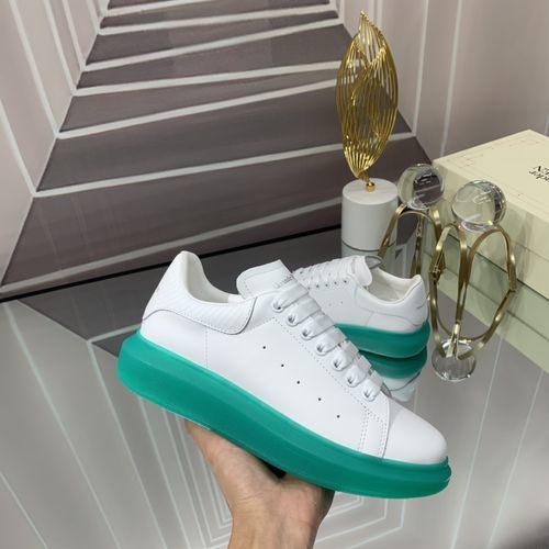 McQueen Premium Leather Couple Sneakers With Extra Laces