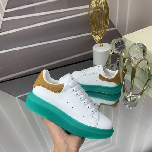 McQueen Premium Leather Couple Sneakers With Extra Laces