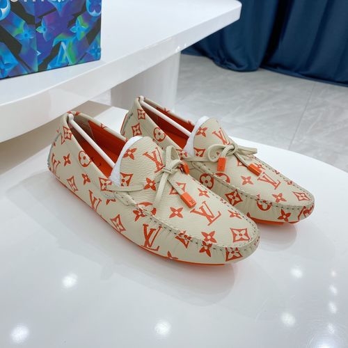 Louis Vuitton LV Calfskin Loafers With Hardware Buckle