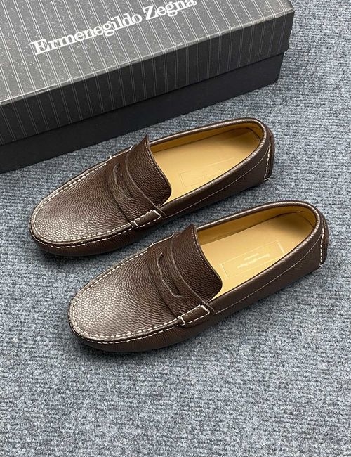 Zegna Genuine Cowhide Lining Comfortable Sole Shoes