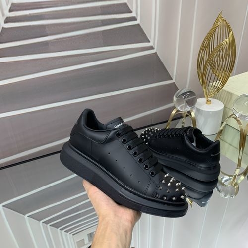 McQueen Premium Leather Couple Sneakers With Extra Laces