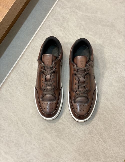 Berluti Leather Sneakers With Rubber Sole