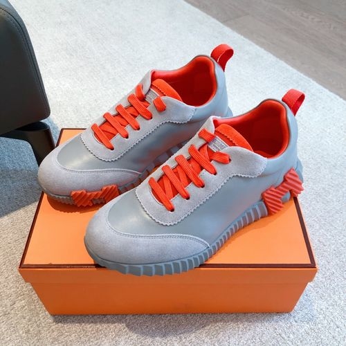 Hermes Vintage Leather Casual White Sneakers