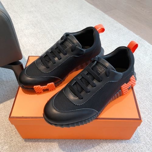 Hermes Vintage Leather Casual White Sneakers