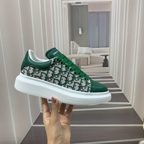McQueen Top Quality Printed Leather Sneakers