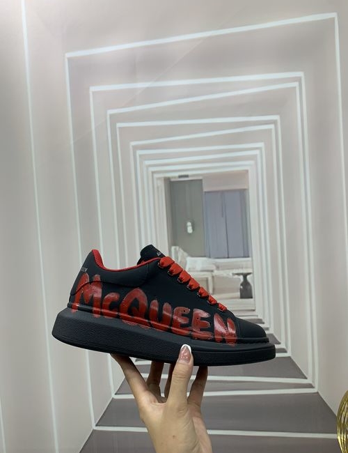 McQueen Premium Grained Matte Leather Shoes