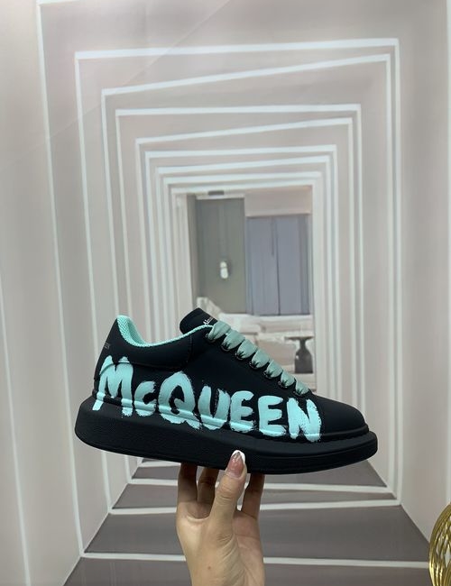 McQueen Premium Grained Matte Leather Shoes