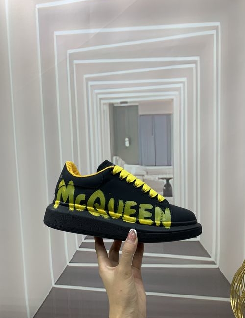 McQueen Premium Grained Matte Leather Shoes