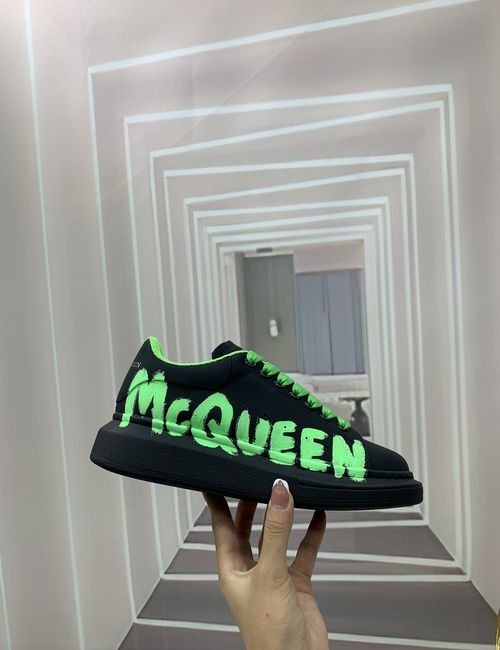 McQueen Premium Grained Matte Leather Shoes